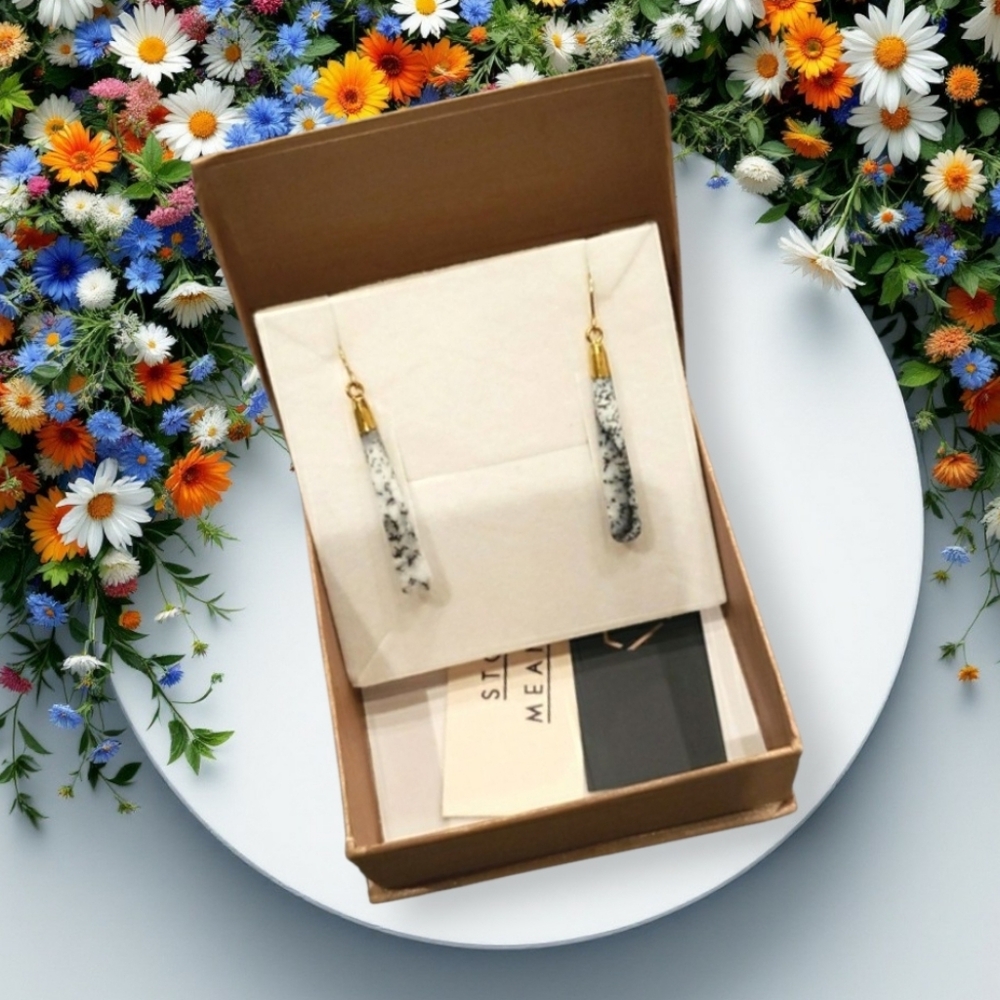MEND Jewelry - Dendritic Opal Dangle Stone Earrings